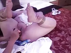 Mollig Amateur asiatische Reife Spielzeug spielen