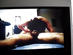 Ältere mollig asiatische Schlampe Frau Pussy lecken und Sperma